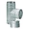 B & K DuraVent PelletVent 3 in. X 3 in. X 3 in. Galvanized Steel Tee with Clean-Out Cap 3PVL-TR - alternate 1